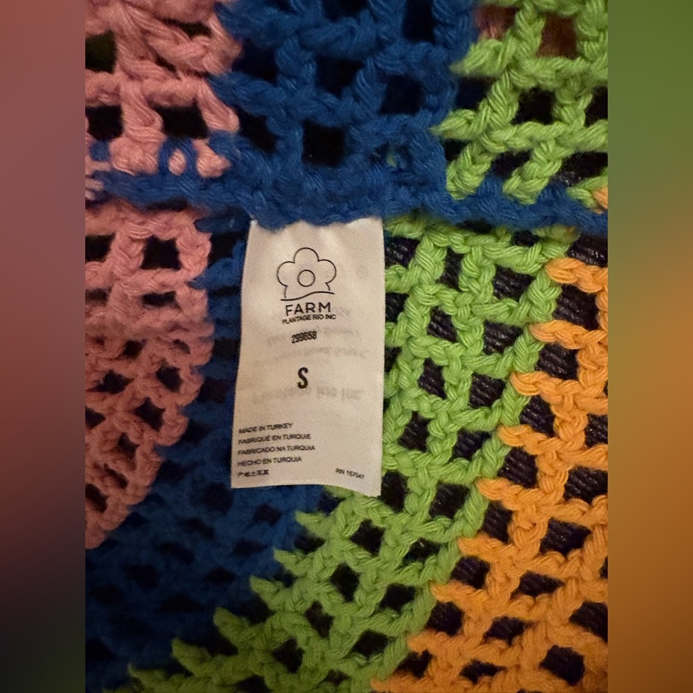 Farm Rio Multicolor Open-Knit Sweater - Picture 3 of 5
